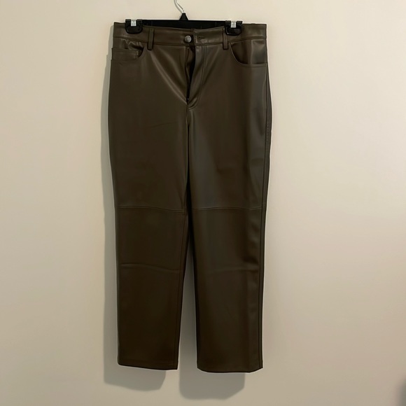 MANGO | NWT Faux Leather Straight leg pants - Picture 1 of 4